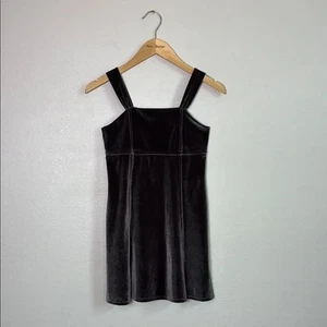 ABERCROMBIE KIDS Size 9/10 Chocolate Brown Velvet Babydoll Dress Soft Cozycore - Picture 1 of 13