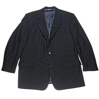 Vintage Brooks Brothers Makers Hand Tailored Blazer 46R Pinstripe USA - Image 1 of 4