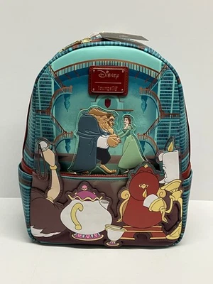 Mini Mochila Disney Beauty and the Beast Library Scene Loungefly (NOVA) - Imagem 1 de 4