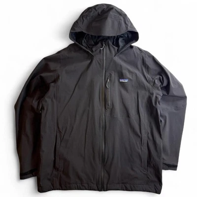 Chaqueta dilema Patagonia para hombre años 90 negra aislada con capucha H2NO talla XL Foto 1 de 4
