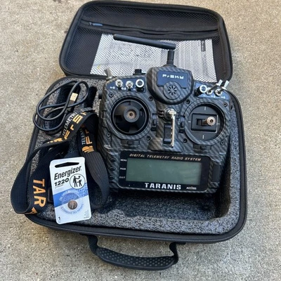 FrSky Taranis X9D Plus SE 2019 Transmitter. With Case. Carbon Fiber Looking Case - Image 1 of 4