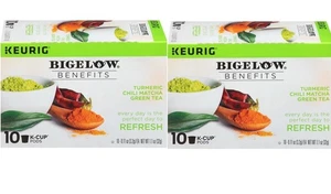 Bigelow Tea Turmeric Chili Matcha Green Tea 10 K-Cups(pack of 2)exp 2/2026 - Picture 1 of 1
