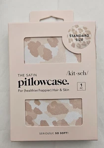 Kitsch Satin Pillowcase, Modern, Standard, 1 Count Leopard Print - Picture 1 of 1