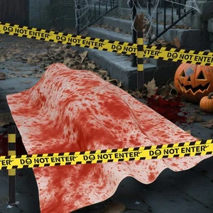 60 Inch Scary Halloween Decorations Outdoor with Warning Tape, Dead Body Prop... - Bild 1 von 7