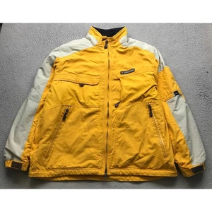 Vintage Abercrombie & Fitch A/92 Ski Jacket Mens XL Logo Yellow Fleece Lined - Picture 1 of 16