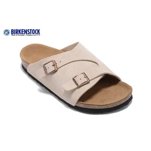 Nuevas pantuflas de playa Birkenstock unisex de corcho suave, sandalias deslizables de cuero Zurich - Imagen 1 de 26