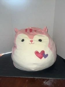 Squishmallow 16 Zoll Sarah rosa Eichhörnchen Valentine weiches Plüschtier Stofftier Spielzeug - Bild 1 von 11