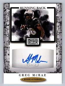 Greg McCrae 2021 SAGE Premier Draft Low Series RC Auto Black #A62 UCF Knights - Picture 1 of 2