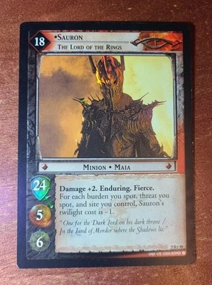 LOTR TCG Sauron The Lord Of The Rings 9R+48 FOIL LP - Image 1 of 2