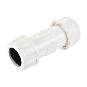 PVC Compressione Tubatura Giunto Dritto Tubo Raccordo Prolunga 32mm Bianco - Foto 1 di 5