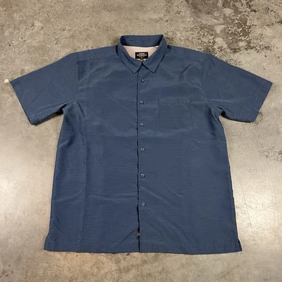 Quiksilver Waterman Shirt Mens Large Blue Distressed Y2K Outdoors Preowned - Image 1 of 4