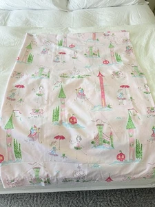 Pottery Barn | Rosa Kinder Prinzessin Grace und Frosch | Doppel flaches Blatt EUC - Bild 1 von 6