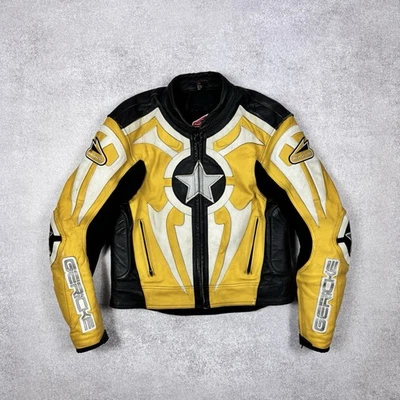 Hein Gericke Leather Vintage Moto Jacket Stars Size 54 / L - Image 1 of 4