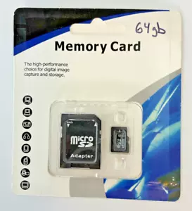 Micro SD Card 64gb Class 10 With SD Card Adapter - Picture 1 of 2