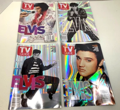ELVIS PRESLEY  Jan 13 -19, 2001 TV GUIDE Magazine Collector Hologram Cover Lot - Image 1 of 2