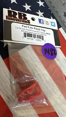 RB INNOVATIONS RED FUEL LINE PINCH CLIP: Red NewInPack USA Shipped - Image 1 of 4