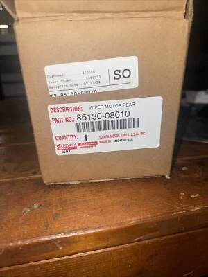 Motor limpiaparabrisas trasero Toyota Sienna 2011 2012 2013 2014 2015 85130-08010 OEM Foto 1 de 4