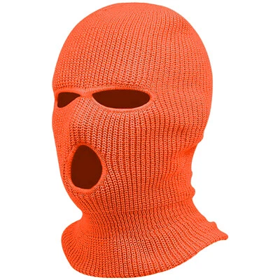 Máscara de esquí de invierno 3 agujeros tejida calavera pasamontañas gorro sombrero hombres deportes al aire libre gorra Foto 1 de 4