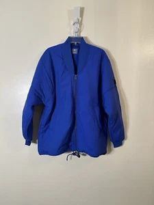 Free People Movement Midnight Moon full zip bomber jacket cobalt blue NWOT sz S - Picture 1 of 11