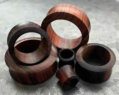 PAIR Sono Wood Tunnels Organic Plugs Earlets Gauges Body Jewelry - Image 1 of 4