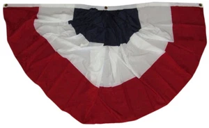 (3 Pack) USA American Stripes 3'x6' Super Poly Sheeting Fan Flag Banner Bunting - Picture 1 of 5