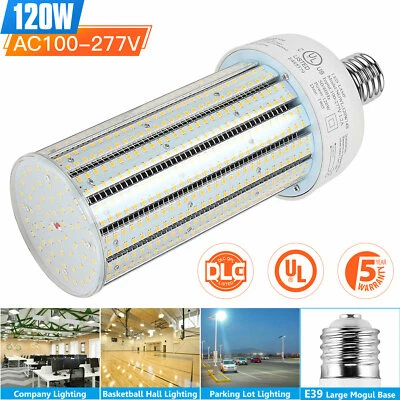 120W LED Corn Light Bulb E39 Mogul Base 5000K Warehouse Parking Lot Highbay Lamp - Image 1 of 4