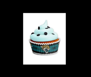 Tazas de hornear grandes delineador de cupcakes Jacksonville Jaguars 50 líneas por paquete NFL - Imagen 1 de 1