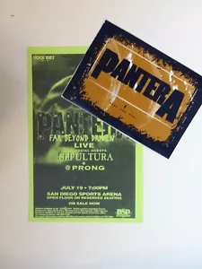 Pantera Concert Flyer 1994 and Postcard Sticker Far Beyond Driven - Picture 1 of 5