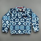 Patagonia Synchilla Woman's Small Blue Aztec Snap-T Fleece Pullover Jacket