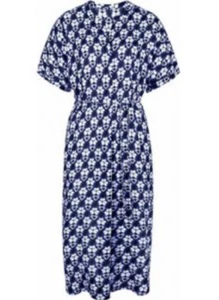 Anita Rosa Faia Blue Diamond Kekepa Dress Lightweight Short Sleeves Cover Up - Picture 1 of 1