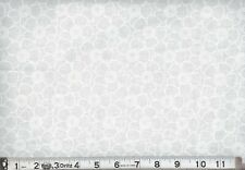  108" Extra Wide QUILT BACKING BTY ALL COTTON Five-Petal Flower White/ White
