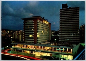 Postcard Lebanon Beirut Phoenicia Hotel Night View - Picture 1 of 2