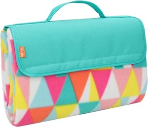 Outdoor Picnic Portable Soft Fleece Blanket Water-Resistant 53x69 Inch Colorful - Picture 1 of 6