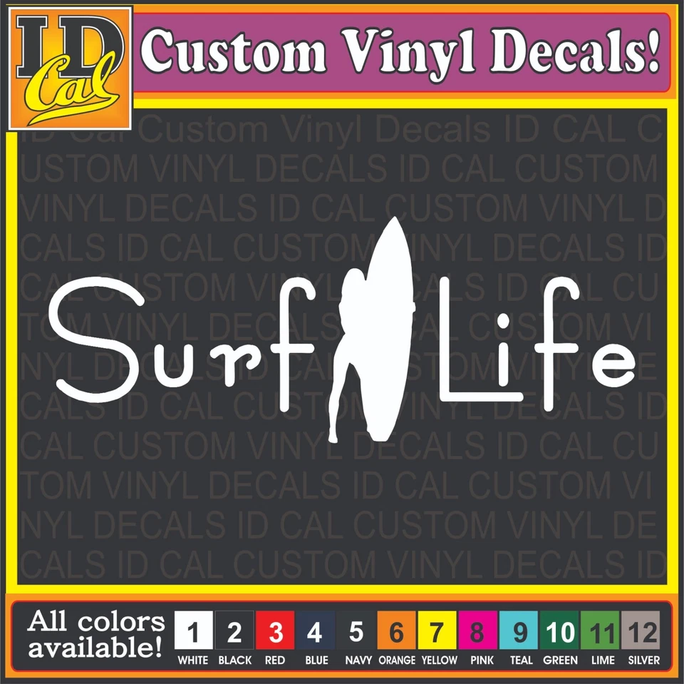 Surf surfing Surfboard Car Truck window funny vinyl decal stickers Foto 1 de 1