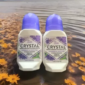 (2- pack) Crystal Deodorant Roll On Mineral Lavender & White Tea - 2.25 oz - Picture 1 of 2