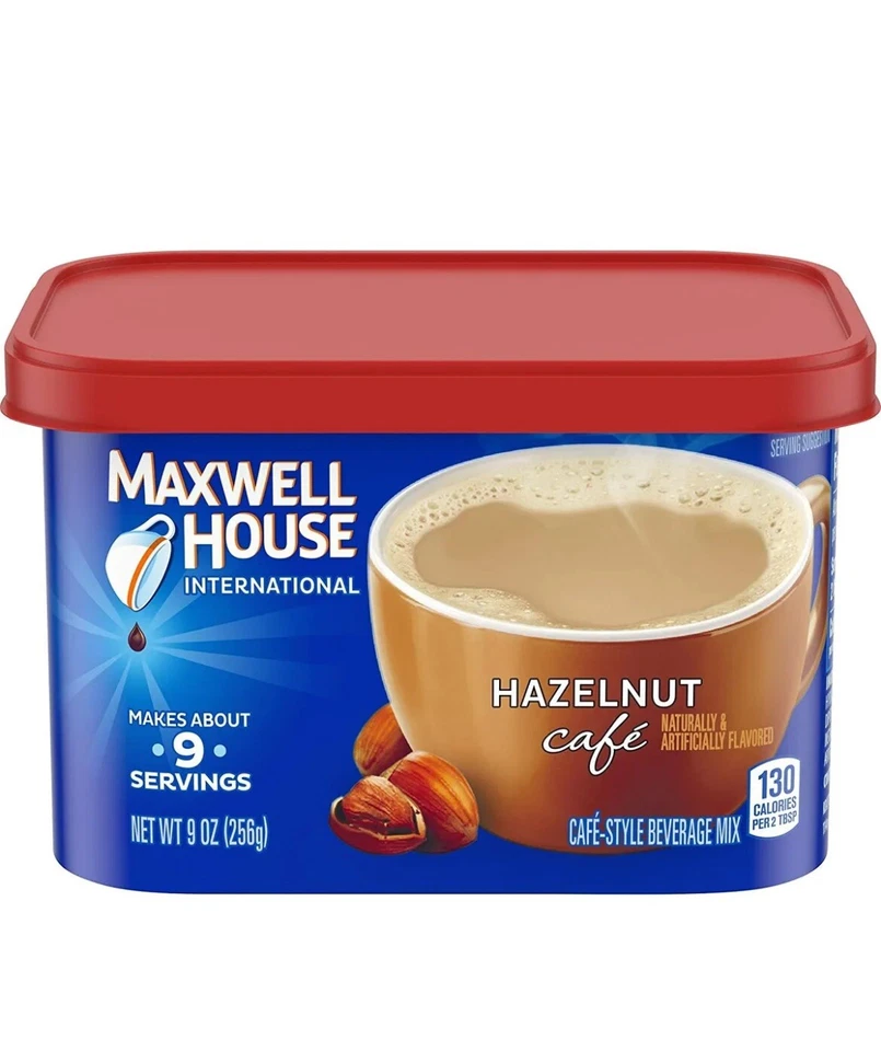 Maxwell House International Hazelnut Café 9 oz (paquete de 16) Foto 1 de 1