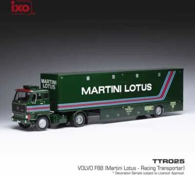 Ixo - 1:43 Volvo F88 Martini-Lotus Racing Transporter - Image 1 of 3