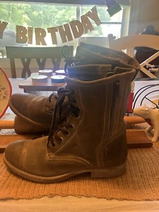 Roan By Bed Stu Genuine Leather Sz:8.5 Zip/lace Combat Boots - Picture 1 of 7