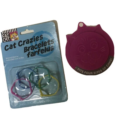 Fat Cat Crazies Playrings Bracelets FarFelus Cat Toy and 1 Kitty-Kap cat cover  - Image 1 of 4