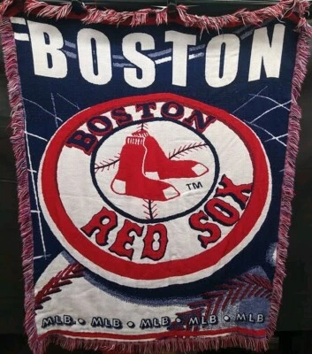  Boston Red Sox MLB Baseball Throw Blanket Size 60 x 42  - Image 1 of 4