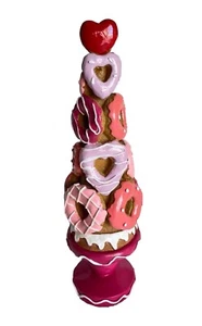 Bella Lux Donut Baum und ein Herz Topper auf einem Sockel Dekor - Bild 1 von 4