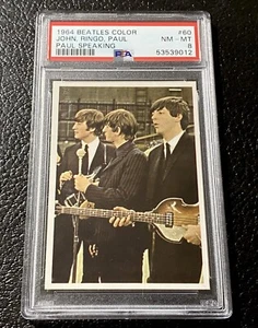 1964 Beatles Color PSA 8 #60 John Lennon Ringo Paul McCartney Card Topps Music - Picture 1 of 2