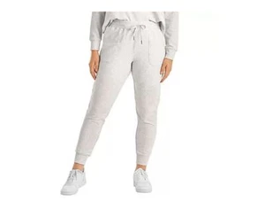 Ladies French Terry Jogger, Platinum Silver Heather, XXL Plus Size - Picture 1 of 4