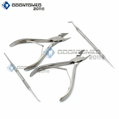 4 Pcs Kit Ingrown Nail Cutters, Podiatry Instruments Ingrown Black File Bts-78 - Image 1 of 3