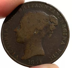Moneda circulada Jersey 1/13 chelín reina Victoria 1851 - Imagen 1 de 2