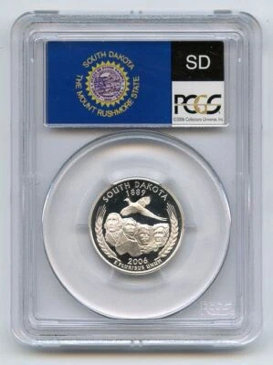 2006 S 25C Silver South Dakota Quarter PCGS PR70DCAM - Image 1 of 2