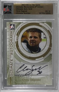 2007-08 ITG Ultimate Memorabilia 8th Edition Auto Gold /10 Chris Osgood Auto