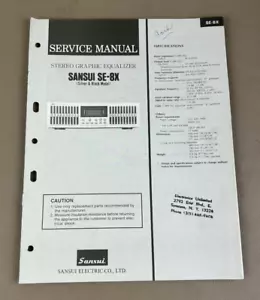Sansui SE-8X Equalizer Service Manual D-216 - Picture 1 of 3