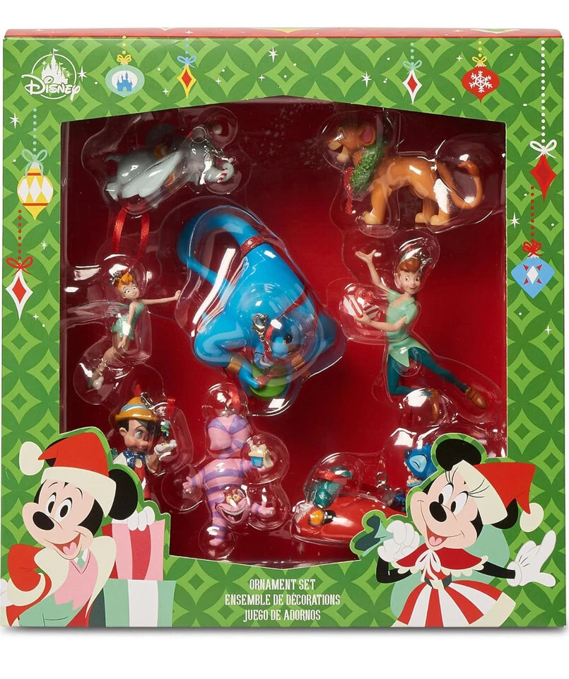 Disney Classics Mini Sketchbook Ornament Set Of 8 Tinkerbell Jumbo More….