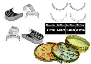 88-89 TOYOTA MR2 1.6L DOHC 4AGZE ENGINE NPR PISTON RINGS + MAIN ROD BEARINGS SET - Picture 1 of 5